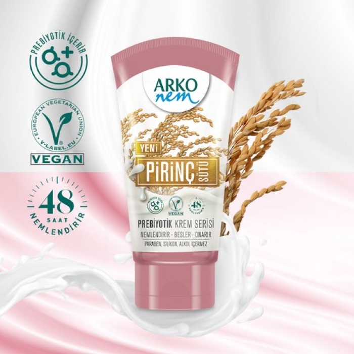 Arko Nem Krem Prebiyotik Pirinç Sütü 60Ml