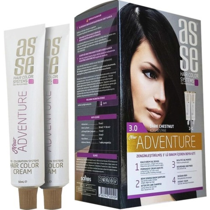 Asse Adventure Set Boya No:3.0 Koyu Kestane 50 Ml+50 Ml