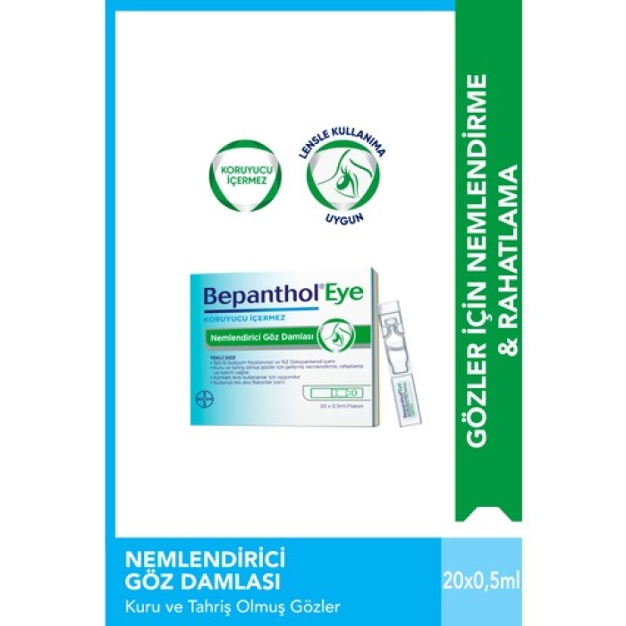 Bepantholeye Nem. Goz Damlası Tek Doz 20X0.5Ml