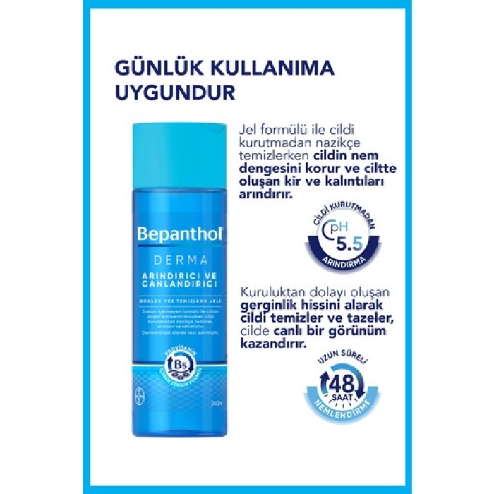 Bepanthol Derma Arındırıcı & Canlandırıcı Yuz Temızleme Jelı 200Ml