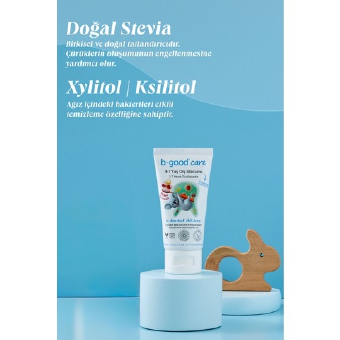 B-Good B-Dental 3-7 Yaş Çocuk Diş Macunu Florürsüz Meyve Karnavalı 50Ml