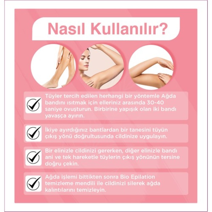 Bıoder Bant Ağda Vücut Hassas Cilt 12 Li 2.Hediye