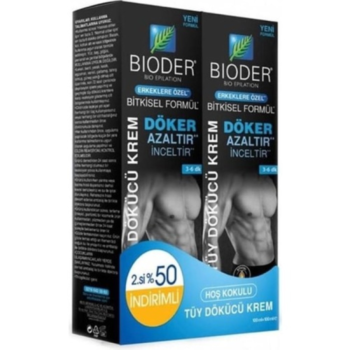 Bıoder Tüy Dökücü Krem Erkek 100Ml 2.%50 İndirimli