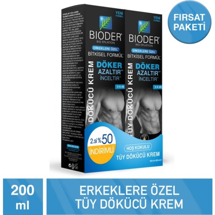 Bıoder Tüy Dökücü Krem Erkek 100Ml 2.%50 İndirimli