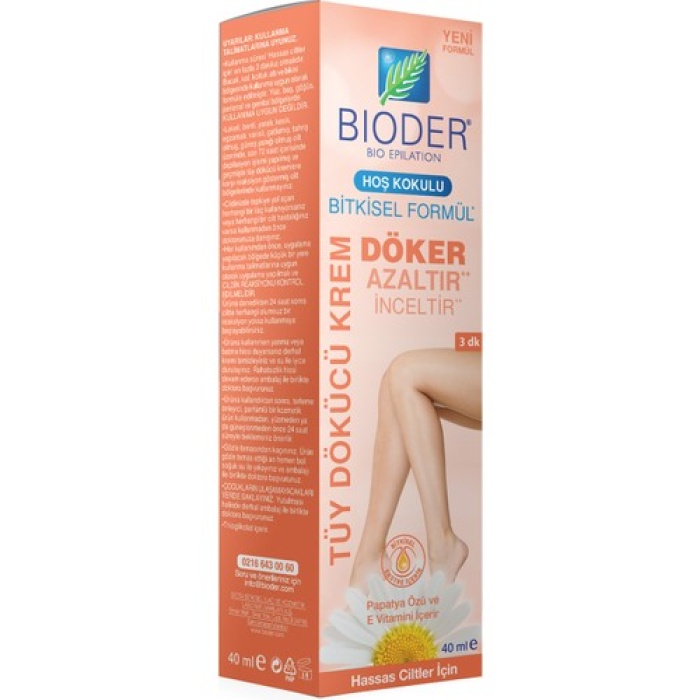 Bıoder Tüy Dökücü Krem Hassas Cilt Tipleri İçin 40Ml