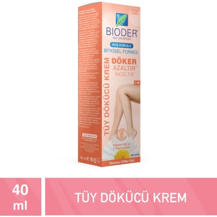 Bıoder Tüy Dökücü Krem Hassas Cilt Tipleri İçin 40Ml
