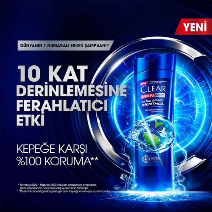 Clear Men Şampuan Cool Sport Mentol 350Ml