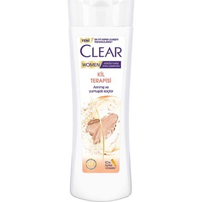 Clear Women Şampuan Kil Terapisi Arınmış Ve Yumuşak Saçlar 350Ml
