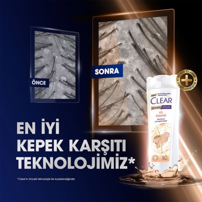 Clear Women Şampuan Kil Terapisi Arınmış Ve Yumuşak Saçlar 350Ml