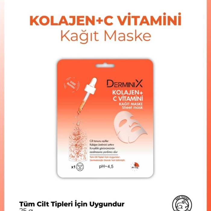 Derminix Col.+ C Vitamin Kağıt Maske