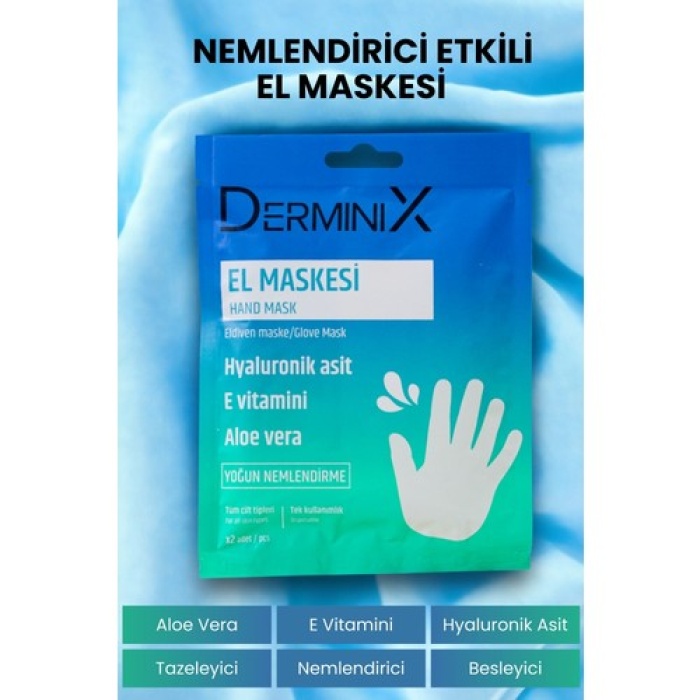 Derminix Hyaluronik Asit & E Vitamini & Aloe Vera El Maskesi