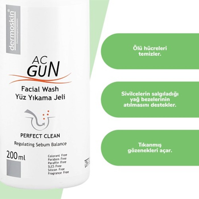 Dermoskın Acnegun Yüz Yıkama Jeli