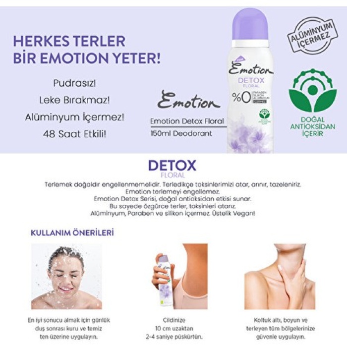 Emotion Deo Detox Floral 150 Ml 6*4