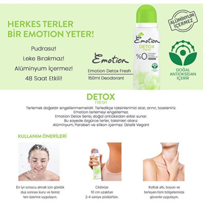 Emotion Deo Detox Fresh 150 Ml 6*4