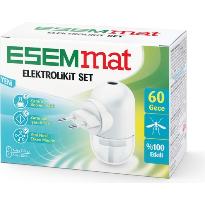 Esemmat Elektrolikit Set 60 Gece (Cihaz+60Gece Ydk)