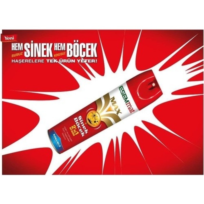 Esemmat Max 2Si1 Sinek & Böcek Kovucu Sprey 300Ml