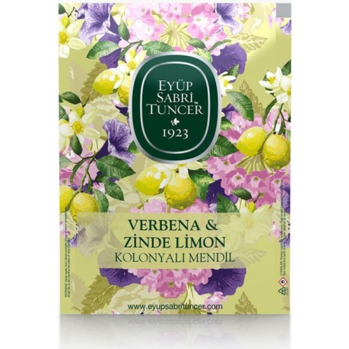 Eyüp Sabrikln.Mendil/Verbena Zinde Limon Kolonyalı Mendil 9,3 X 12,5 50 Li Doypack
