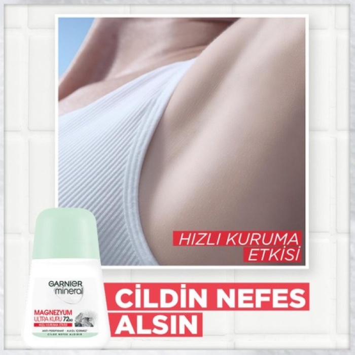 Garnıer Roll-On 50Ml Magnezyum Ultra Kuru Bayan