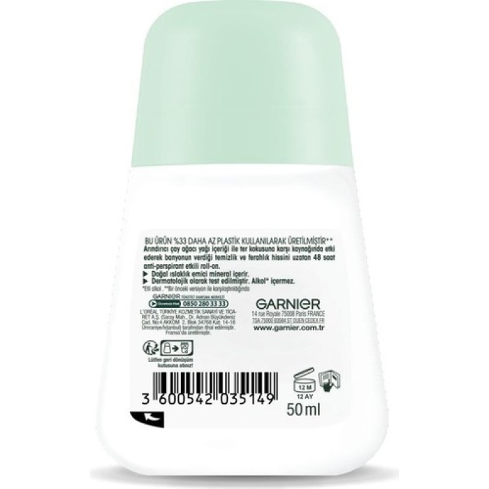 Garnıer Roll-On Saf & Temiz 50Ml Bayan