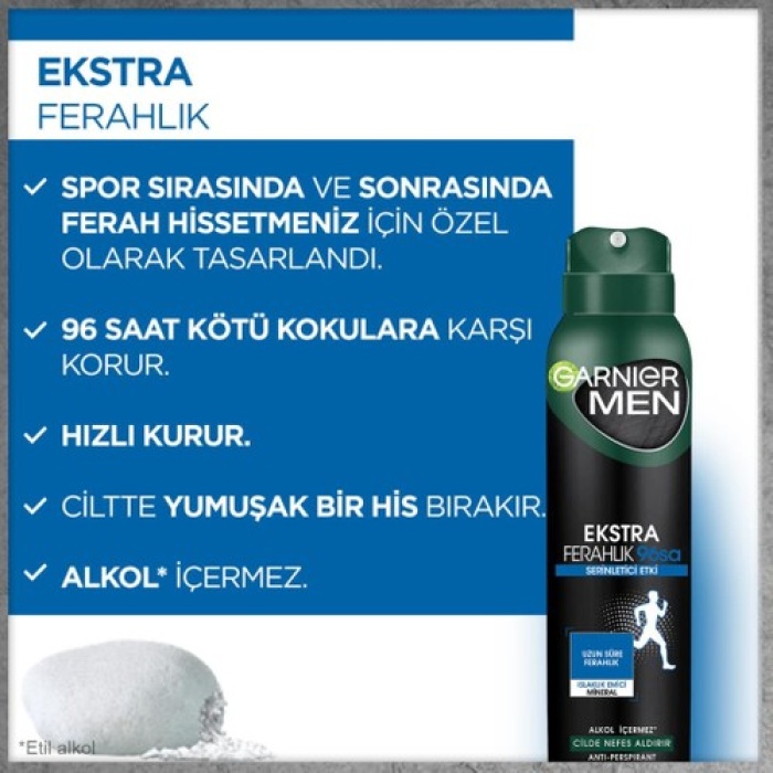 Garnıer Men Deodorant Extra Ferahlık 150Ml