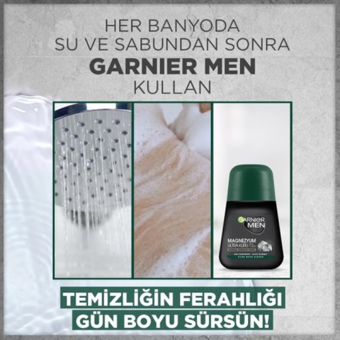 Garnıer Men Roll-On 50Ml Magnezyum Ultra Kuru