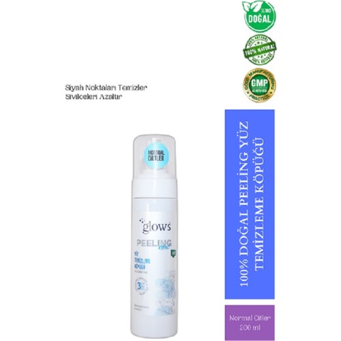 Glows Peeling Yüz Temizleme Köpüğü Normal Ciltler 200 Ml