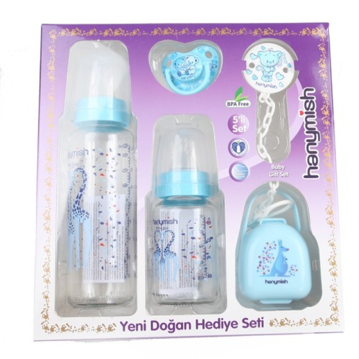 Hanymish 651 Hediye Seti Cam Mavi