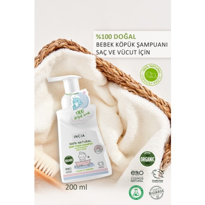 Incia Bebek Köpük Şampuanı 200Ml