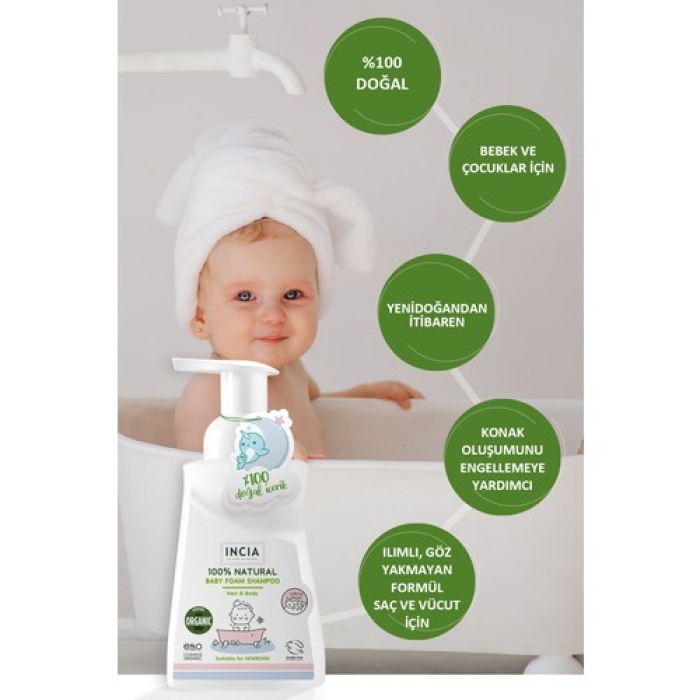Incia Bebek Köpük Şampuanı 200Ml