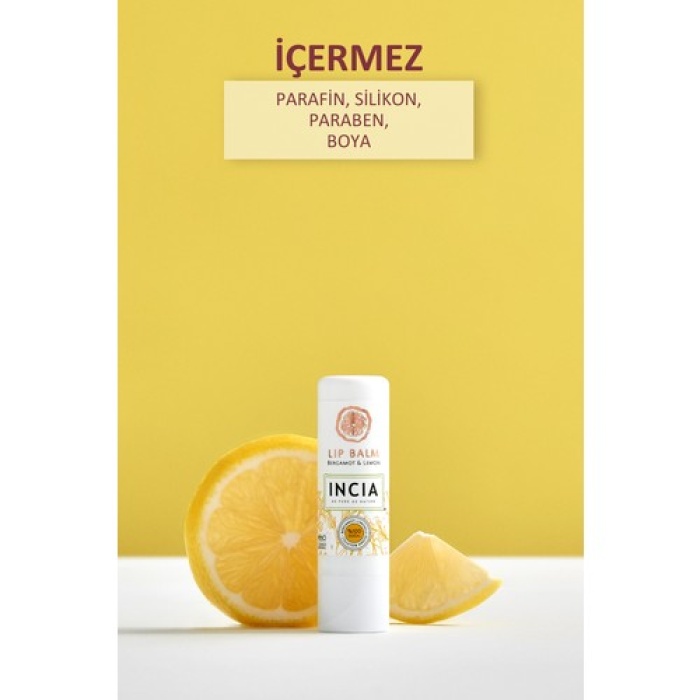 Incia Lip Balm Bergamot & Limonlu Dudak Besleyici 6Gr