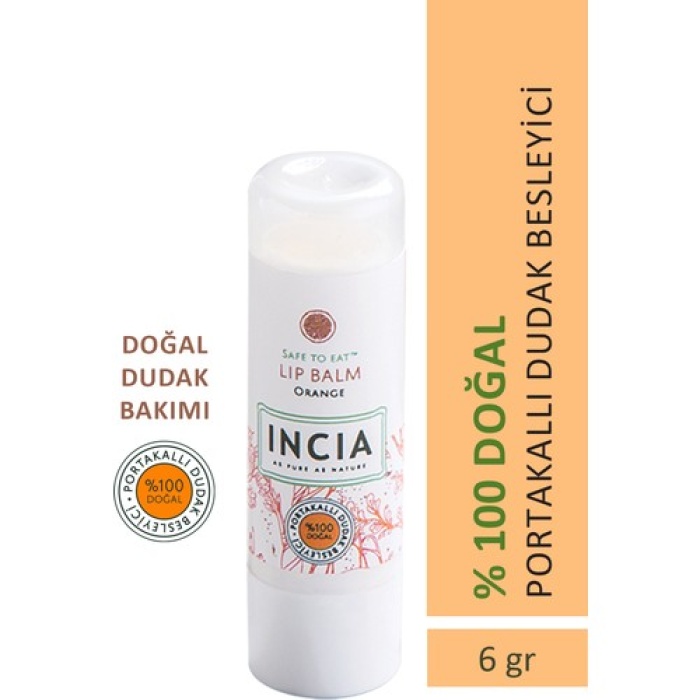 Incia Lip Balm Portakallı Dudak Besleyici 6Gr
