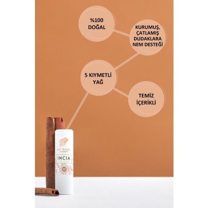 Incia Lip Balm Tarçınlı Dudak Besleyici 6Gr