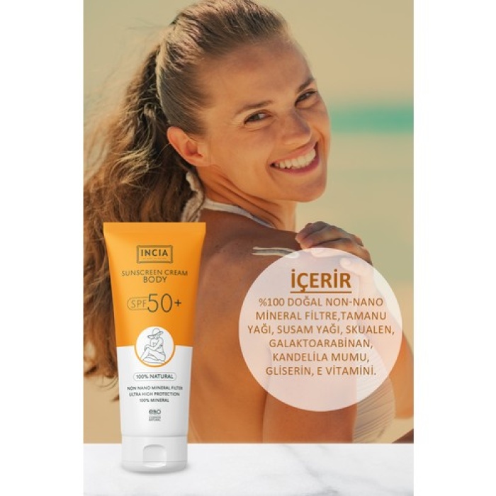 Incia Vücut İçin Güneş Kremi Mineral Filtreli Spf50 150Ml