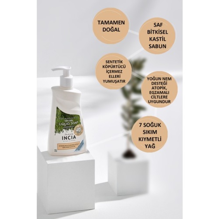 Incia Zeytinyağlı Sıvı Sabun Yogun Nemlendirici 250Ml