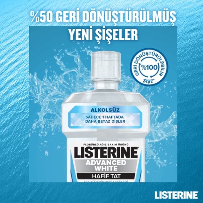 Listerine 500Ml Advanced White Hafif Tat