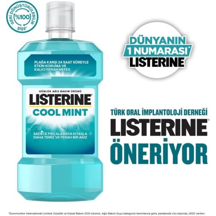 Listerine Kofre Cool Mint 500Ml + 250Ml