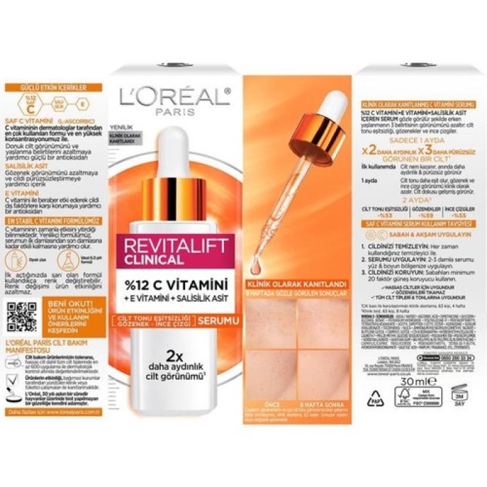 Loreal Revitalift Clinical %12 Saf C Vit. Serum 30Ml