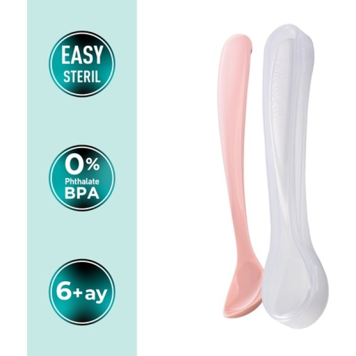 Mamajoo Powder Bebek Beslenme Kaşığı  Saklama Kutusu - Pink