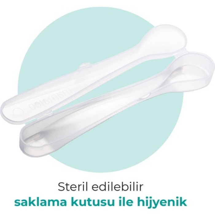 Mamajoo Powder Bebek Beslenme Kaşığı  Saklama Kutusu - Pink