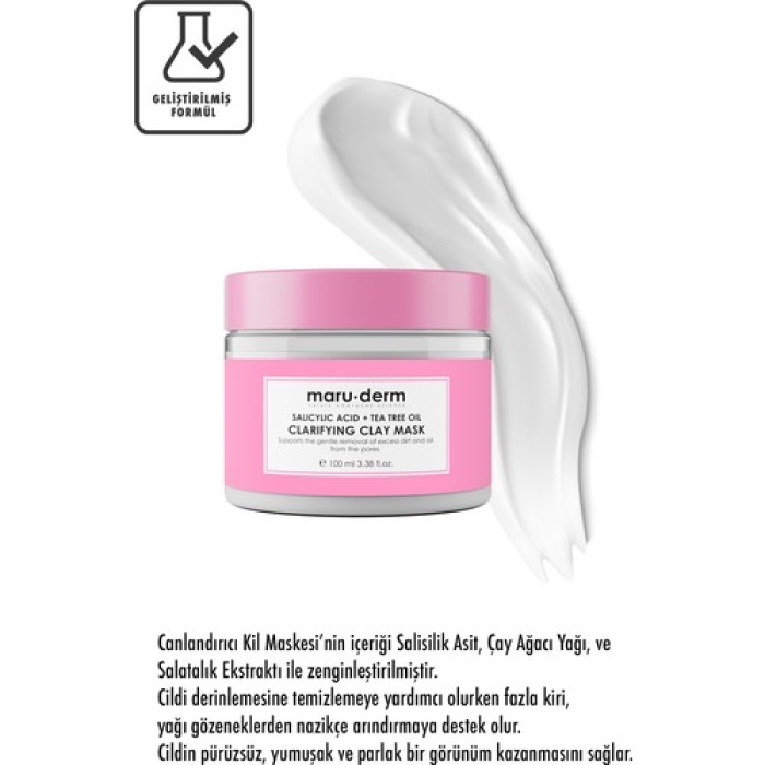 Maruderm Salicylic Acid + Tea Tree Oil Clarifying Clay Mask 100 Ml (W)