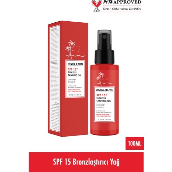Maruderm Spf 15+ Sun Kiss Tanning Oil 100 Ml