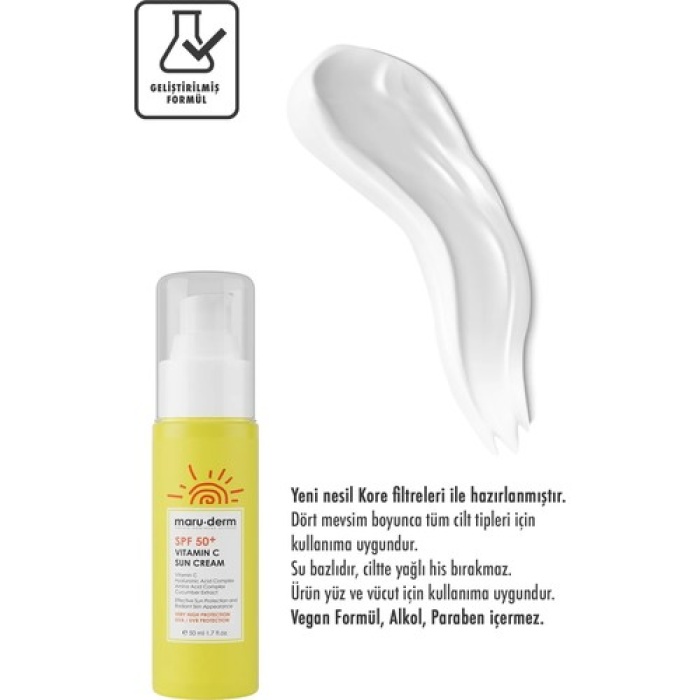 Maruderm Spf 50+ C Vitamini Güneş Kremi 50 Ml (W)