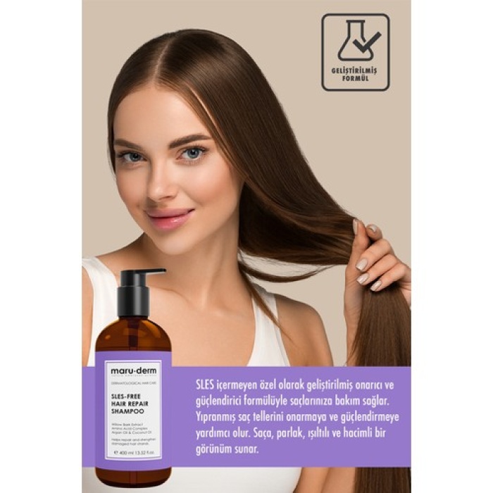 Maruderm Yıpranmış Saçlar İçin Onarıcı Sülfatsız Şampuan 400 Ml (W)