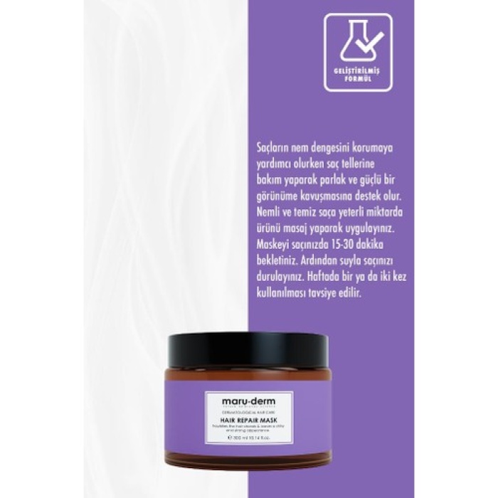 Maruderm Yıpranmış Saçlar İçin Saç Maskesi 300 Ml (W)