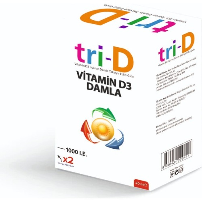 Trı-D Vıtamın D3 Damla 1000Iu