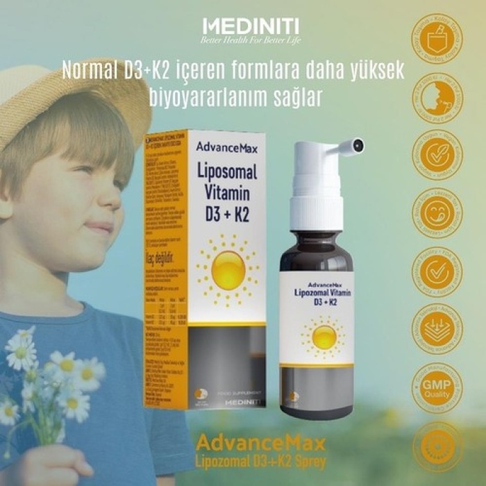 Advancemax Lıpozomal D3+K2 Sprey