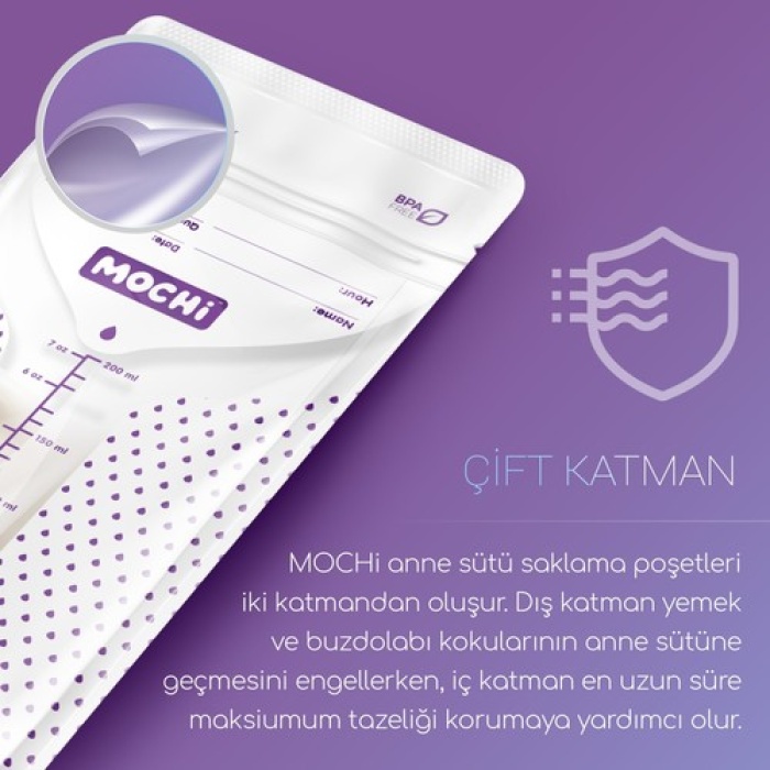 Mochi Süt Saklama Poşeti 200Ml 25Li