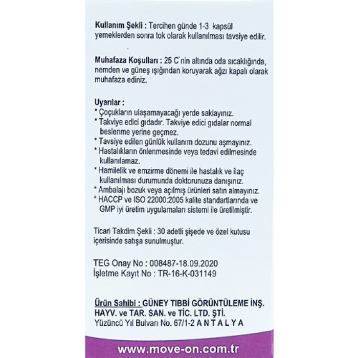 Move On Omega 3 1000 Mg 30 Kapsül
