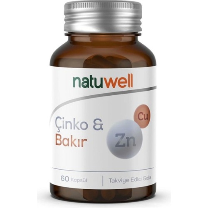 Natuwell Cınko Bakır 60 Kapsul
