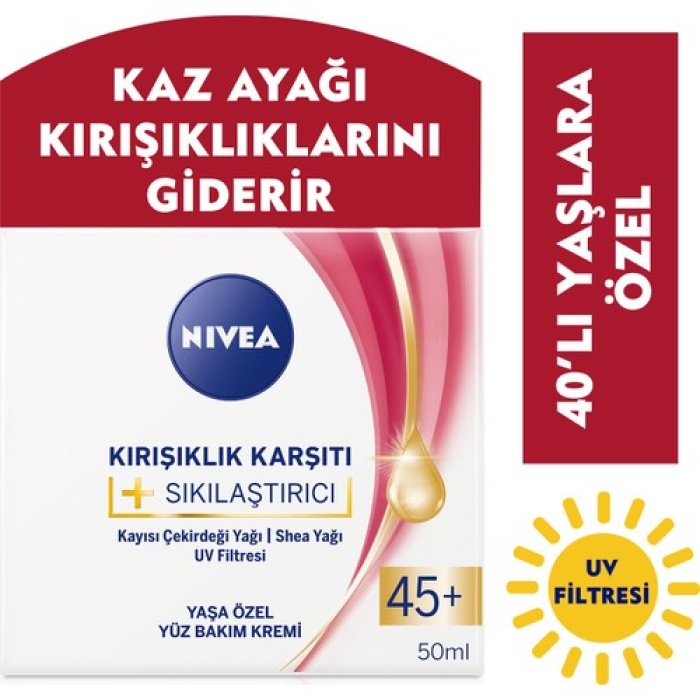 Nıvea Face Cream Kırışıklık Karşıtı +Sıkılaştırıcı Yaş 45 50 Ml